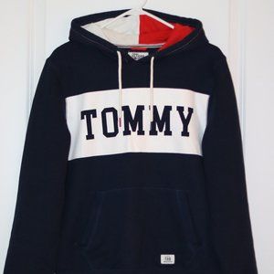 Tommy Hilfiger Denim Navy, Red & White Hoodie, Men's Small
